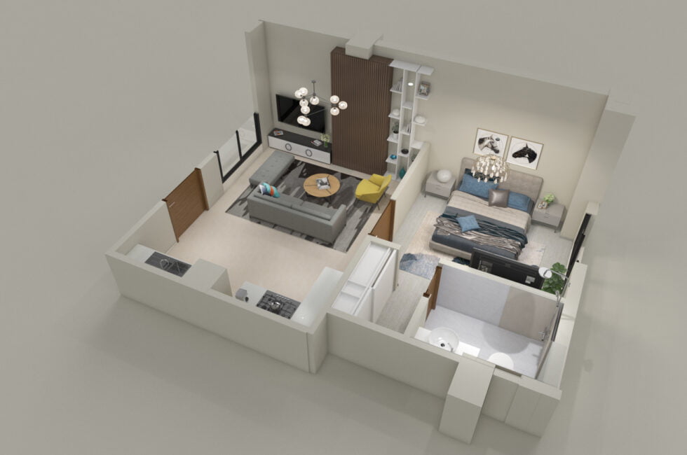 3d floor plan rendering